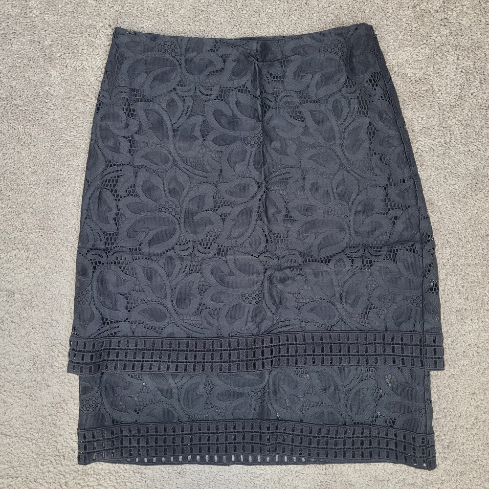 worthington tiered back lace pencil skirt